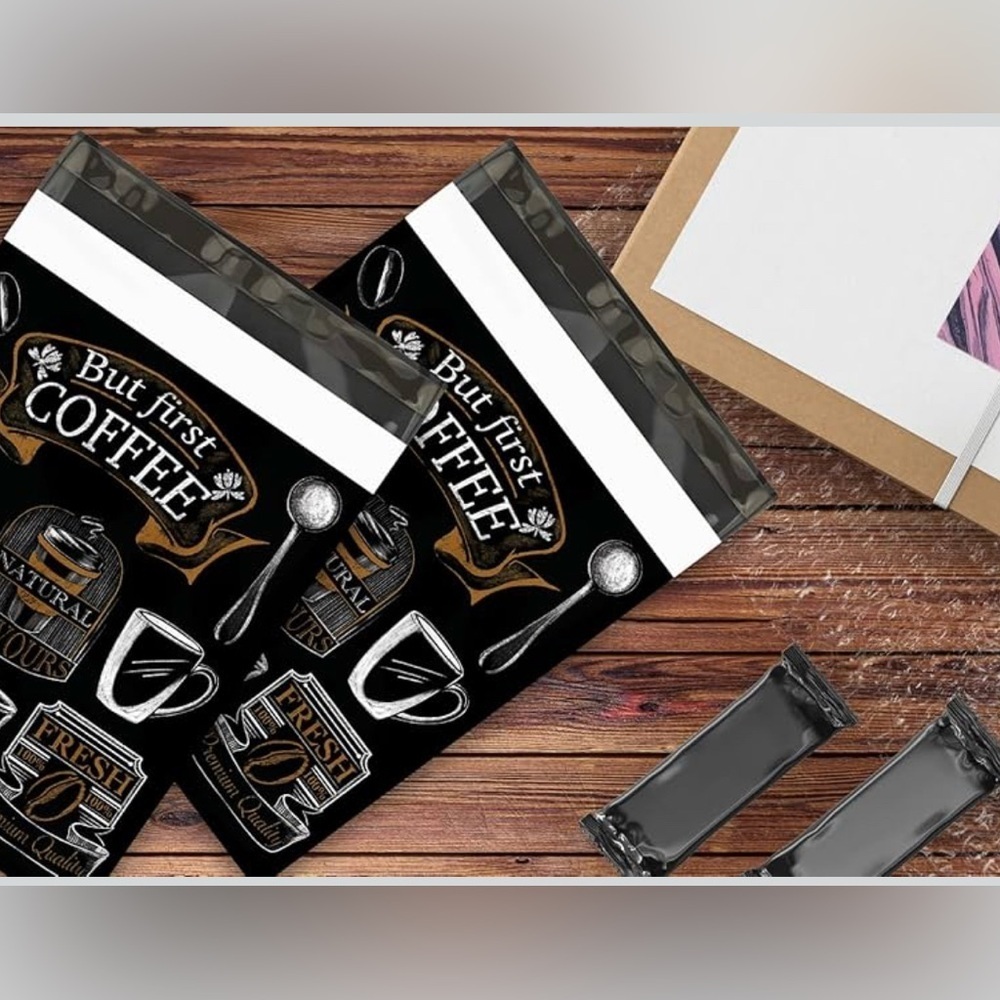 10 Count - 10x13 inch Polymailers (BUT FIRST, COFFEE) - Picture 9 of 10